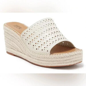 Nordstrom Cream and White Espadrille Wedges